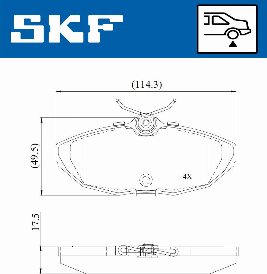 SKF VKBP 90942 - Гальмівні колодки, дискові гальма autozip.com.ua