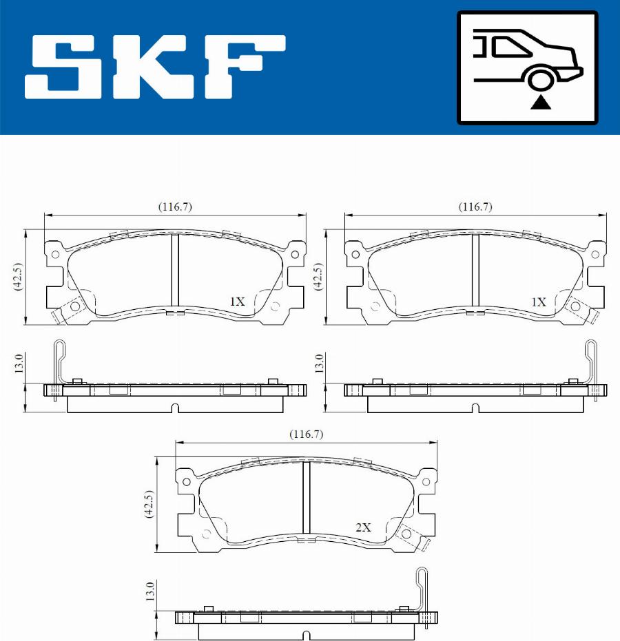 SKF VKBP 90902 A - Гальмівні колодки, дискові гальма autozip.com.ua