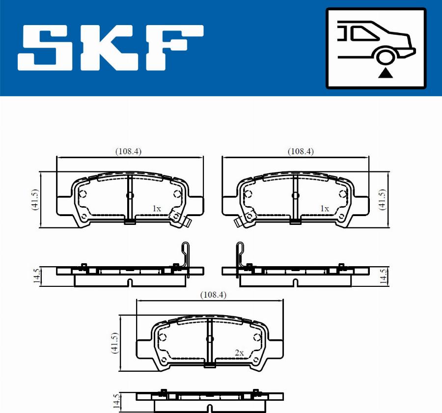 SKF VKBP 90907 A - Гальмівні колодки, дискові гальма autozip.com.ua