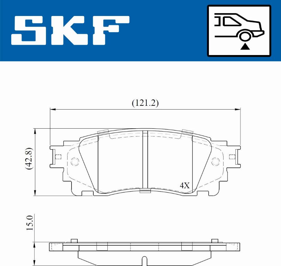 SKF VKBP 90980 - Гальмівні колодки, дискові гальма autozip.com.ua