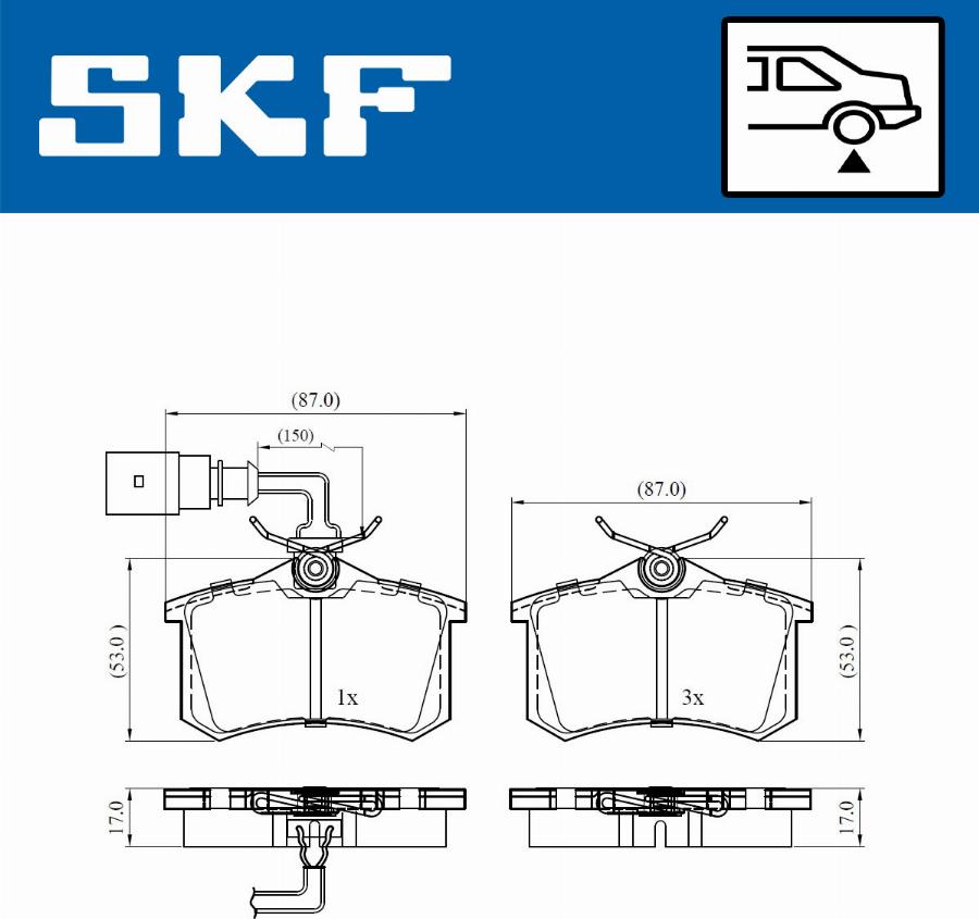 SKF VKBP 90452 E - Гальмівні колодки, дискові гальма autozip.com.ua