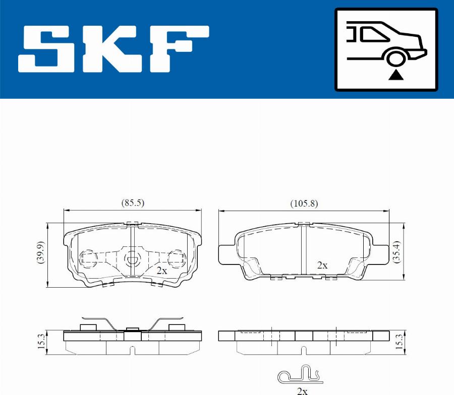 SKF VKBP 90416 A - Гальмівні колодки, дискові гальма autozip.com.ua