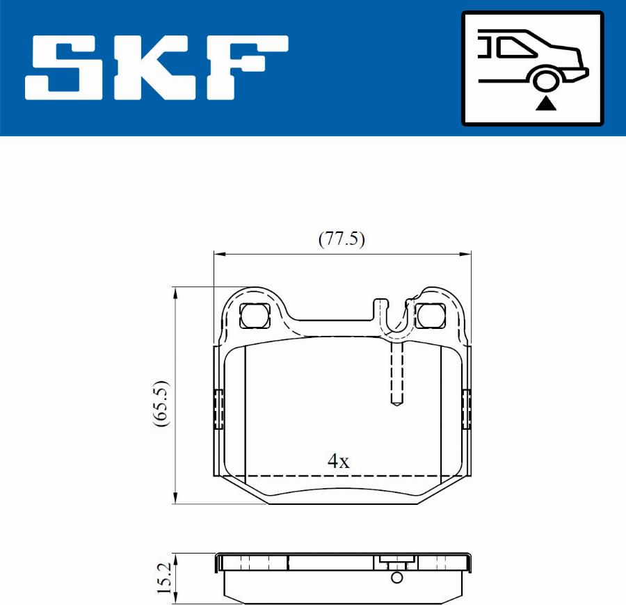 SKF VKBP 90482 - Гальмівні колодки, дискові гальма autozip.com.ua