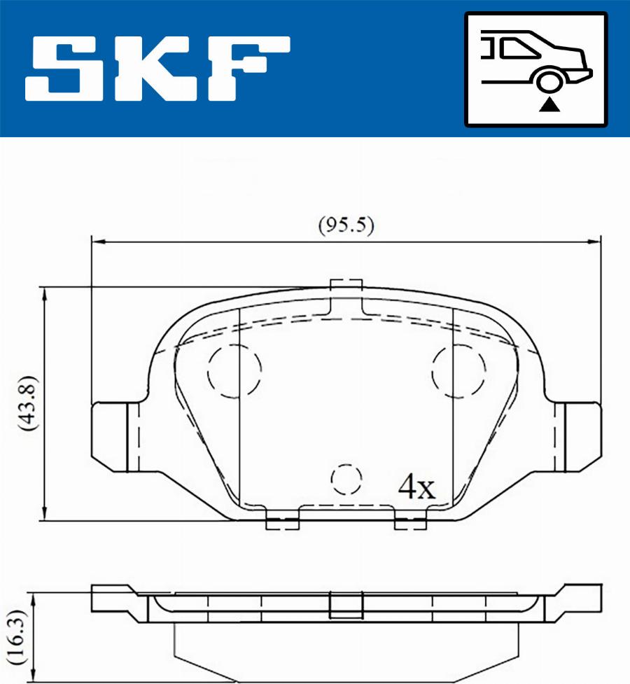 SKF VKBP 90472 - Гальмівні колодки, дискові гальма autozip.com.ua