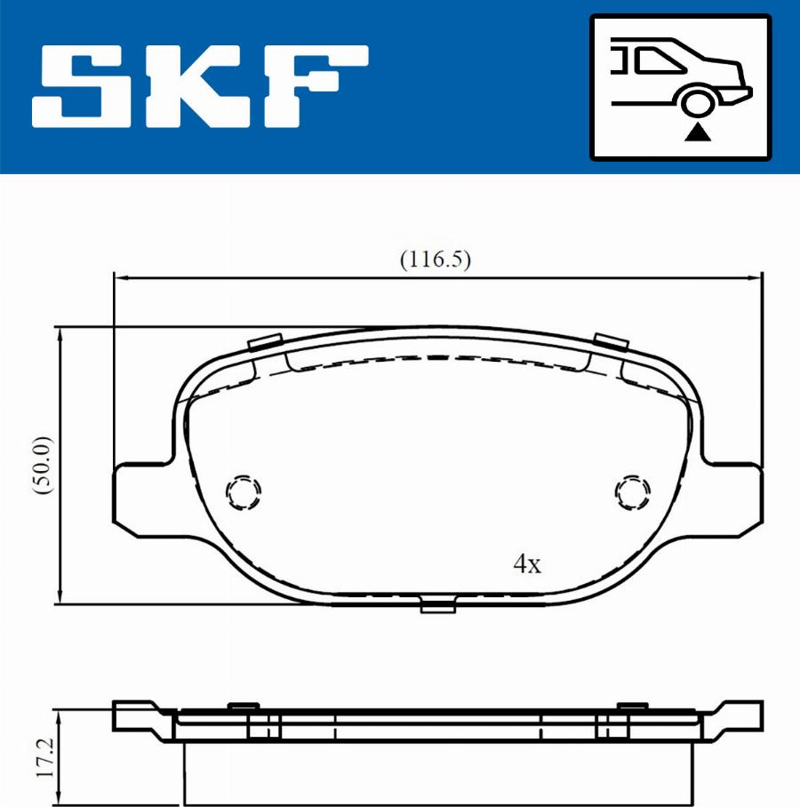 SKF VKBP 90565 - Гальмівні колодки, дискові гальма autozip.com.ua