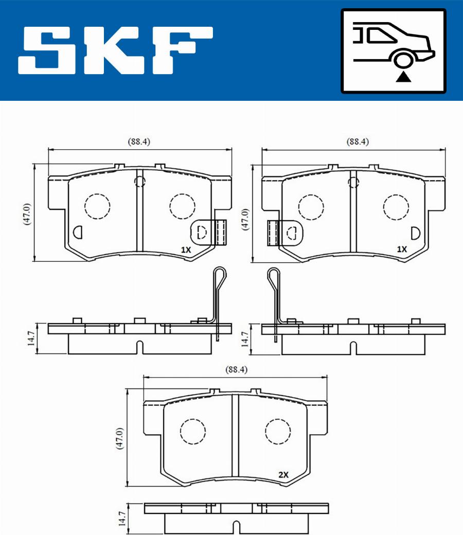 SKF VKBP 90505 A - Гальмівні колодки, дискові гальма autozip.com.ua