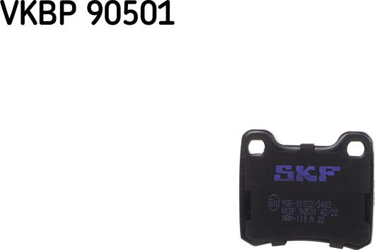 SKF VKBP 90501 - Гальмівні колодки, дискові гальма autozip.com.ua