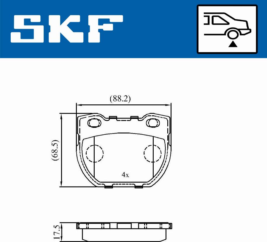 SKF VKBP 90514 - Гальмівні колодки, дискові гальма autozip.com.ua