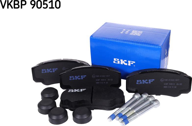 SKF VKBP 90510 - Гальмівні колодки, дискові гальма autozip.com.ua