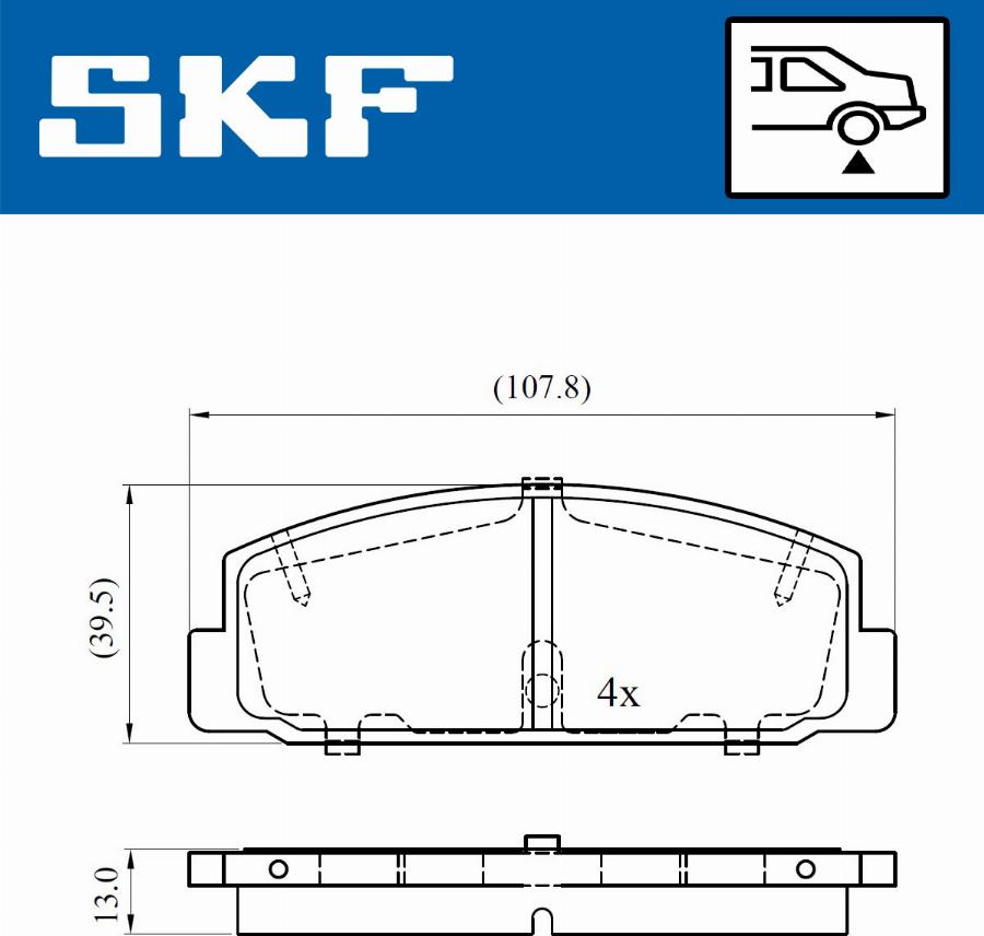 SKF VKBP 90587 - Гальмівні колодки, дискові гальма autozip.com.ua
