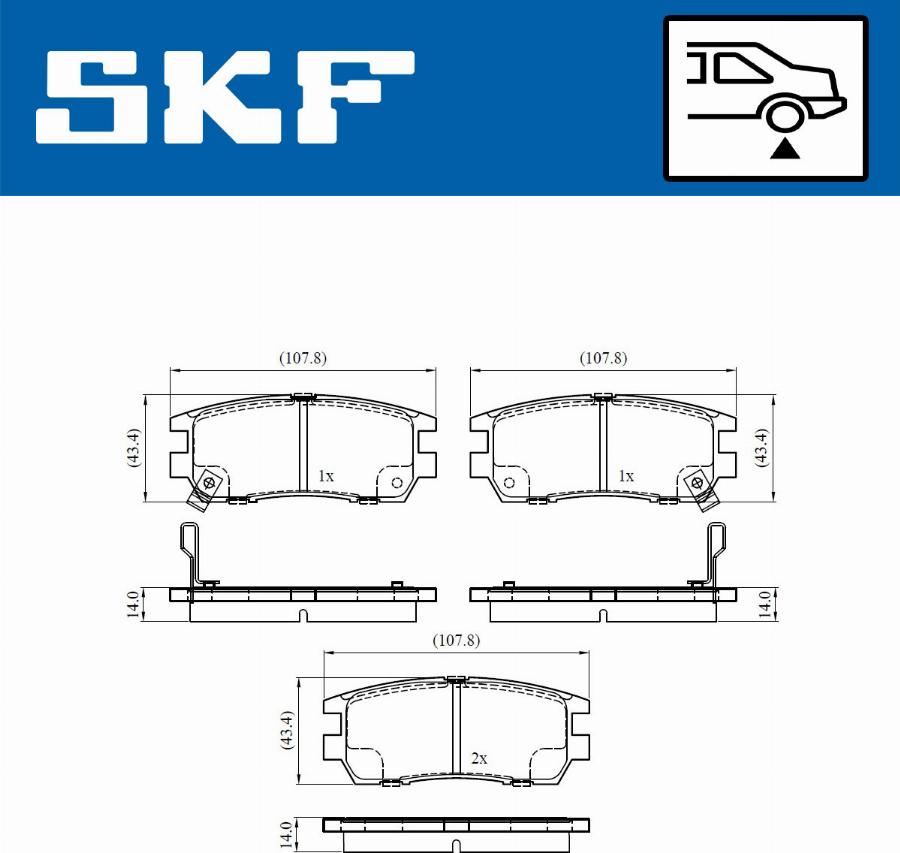 SKF VKBP 90571 A - Гальмівні колодки, дискові гальма autozip.com.ua