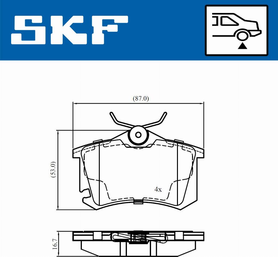 SKF VKBP 90694 - Гальмівні колодки, дискові гальма autozip.com.ua