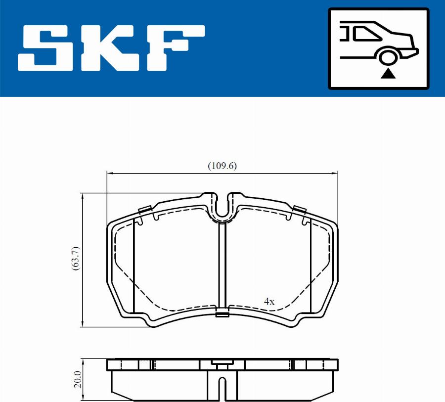 SKF VKBP 90649 - Гальмівні колодки, дискові гальма autozip.com.ua