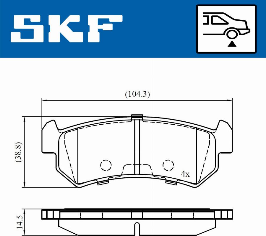 SKF VKBP 90659 - Гальмівні колодки, дискові гальма autozip.com.ua