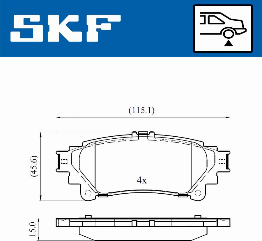 SKF VKBP 90604 - Гальмівні колодки, дискові гальма autozip.com.ua