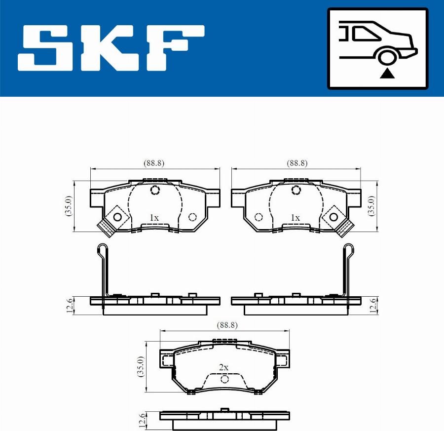 SKF VKBP 90624 A - Гальмівні колодки, дискові гальма autozip.com.ua