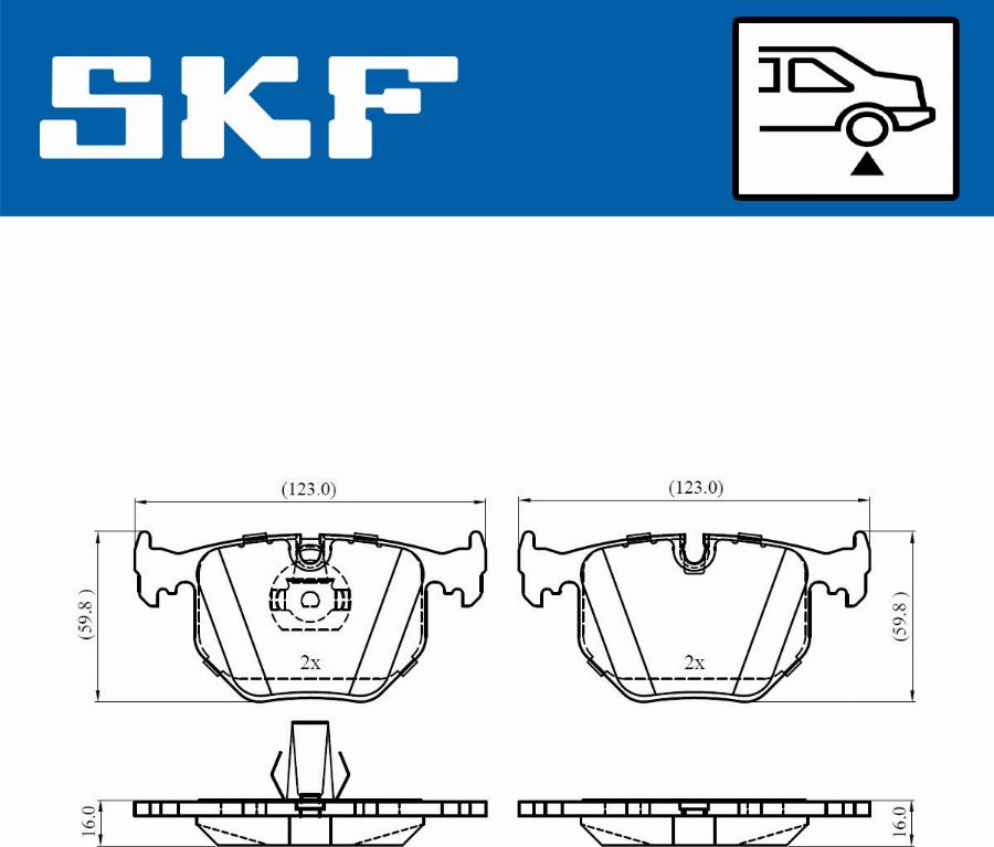 SKF VKBP 90625 - Гальмівні колодки, дискові гальма autozip.com.ua