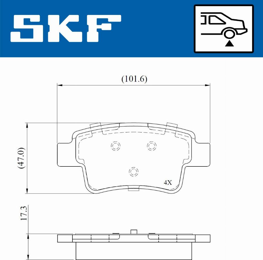 SKF VKBP 90671 - Гальмівні колодки, дискові гальма autozip.com.ua