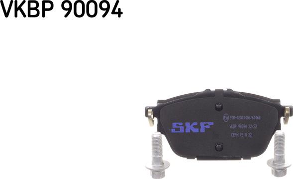 SKF VKBP 90094 - Гальмівні колодки, дискові гальма autozip.com.ua