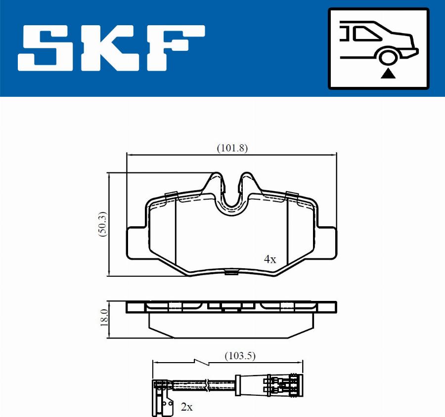 SKF VKBP 90060 E - Гальмівні колодки, дискові гальма autozip.com.ua