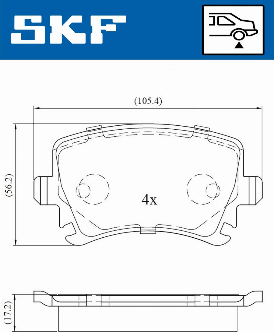 SKF VKBP 90014 - Гальмівні колодки, дискові гальма autozip.com.ua