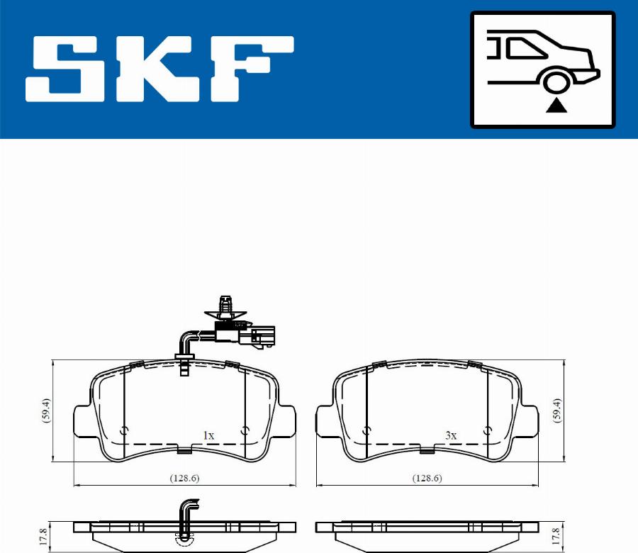 SKF VKBP 90010 E - Гальмівні колодки, дискові гальма autozip.com.ua