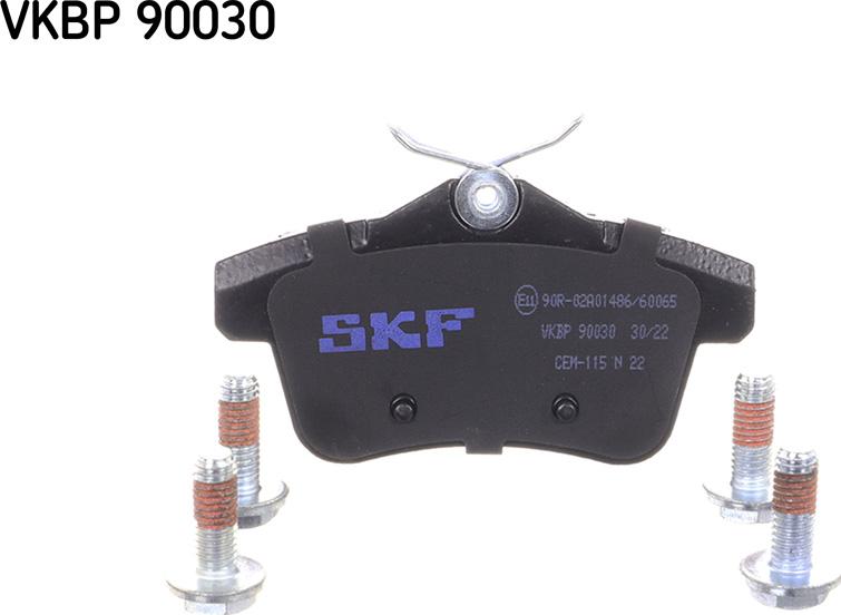 SKF VKBP 90030 - Гальмівні колодки, дискові гальма autozip.com.ua