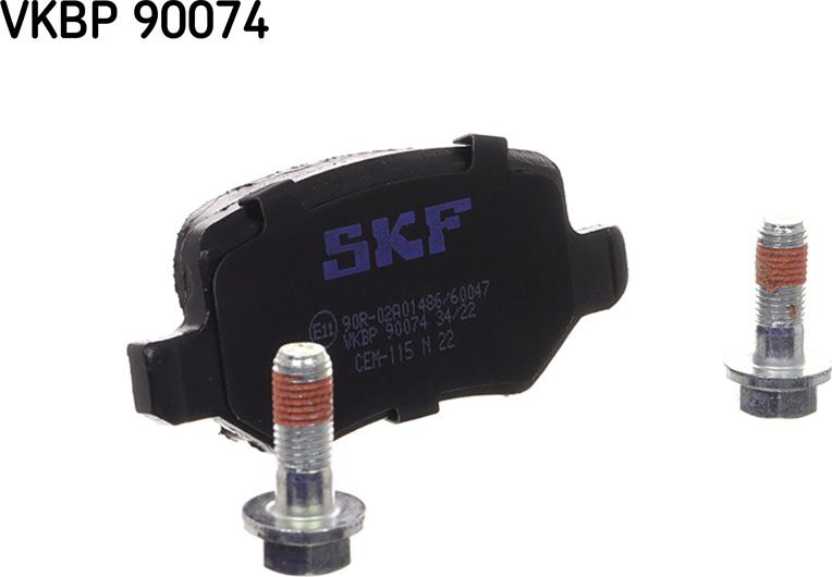 SKF VKBP 90074 - Гальмівні колодки, дискові гальма autozip.com.ua