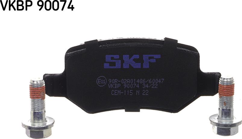 SKF VKBP 90074 - Гальмівні колодки, дискові гальма autozip.com.ua