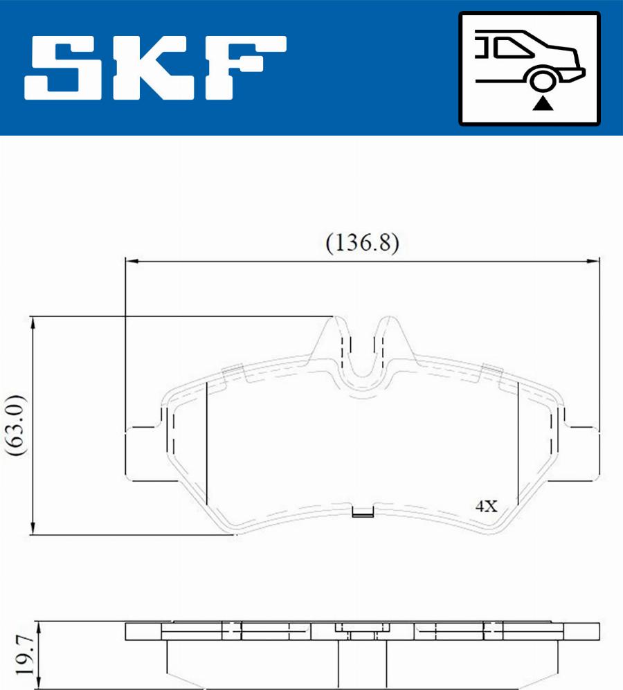 SKF VKBP 90071 E - Гальмівні колодки, дискові гальма autozip.com.ua