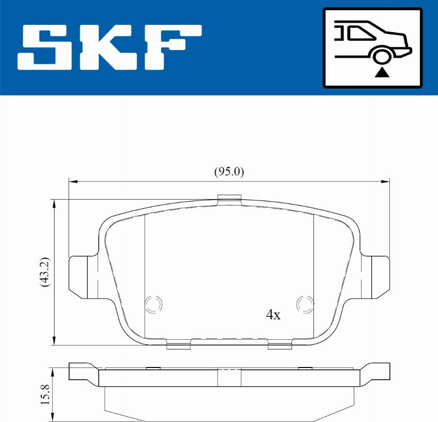 SKF VKBP 90072 - Гальмівні колодки, дискові гальма autozip.com.ua