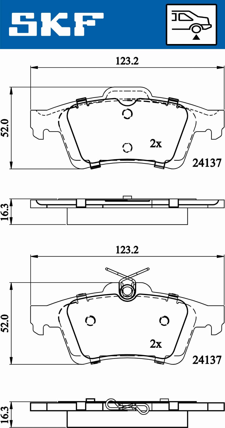 SKF VKBP 90148 - Гальмівні колодки, дискові гальма autozip.com.ua