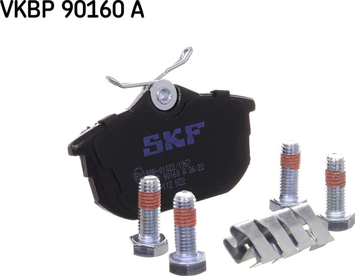 SKF VKBP 90160 A - Гальмівні колодки, дискові гальма autozip.com.ua