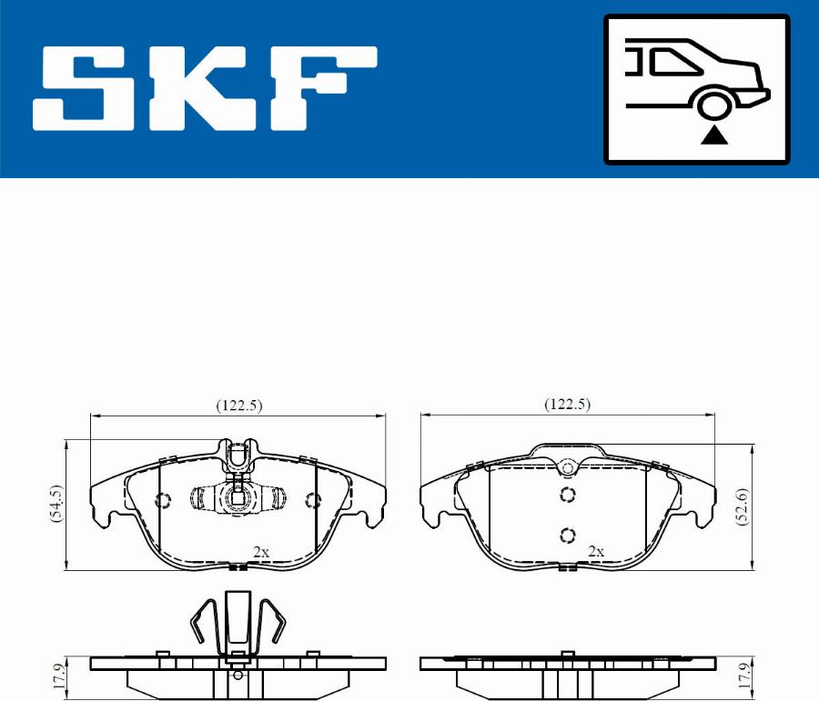 SKF VKBP 90114 - Гальмівні колодки, дискові гальма autozip.com.ua