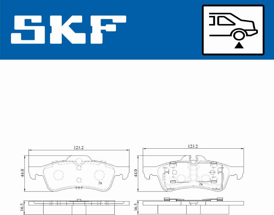 SKF VKBP 90184 - Гальмівні колодки, дискові гальма autozip.com.ua