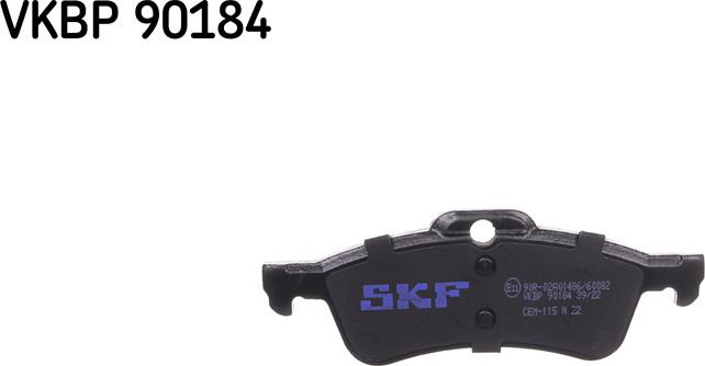SKF VKBP 90184 - Гальмівні колодки, дискові гальма autozip.com.ua