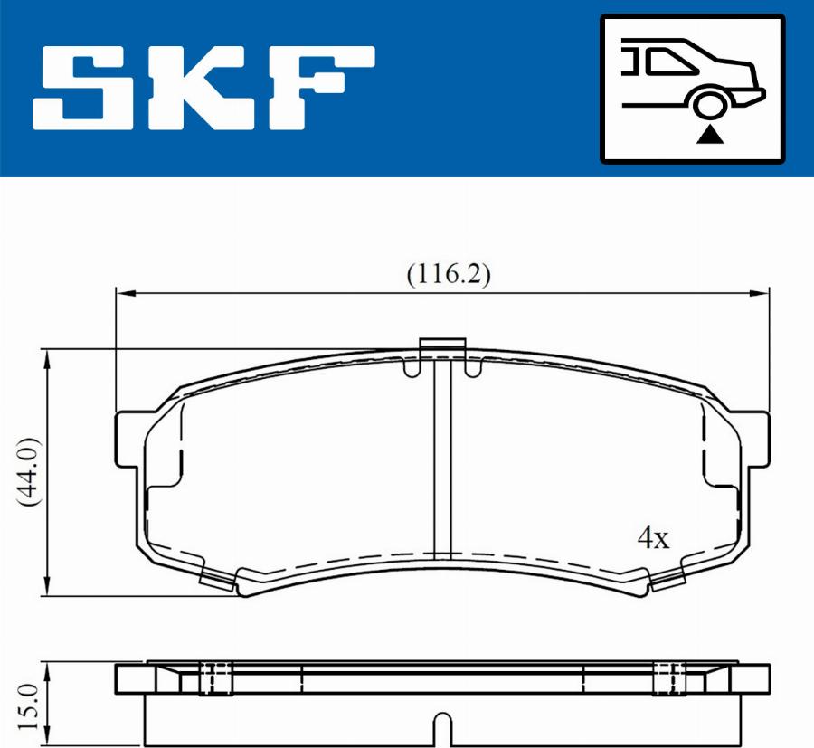 SKF VKBP 90136 - Гальмівні колодки, дискові гальма autozip.com.ua