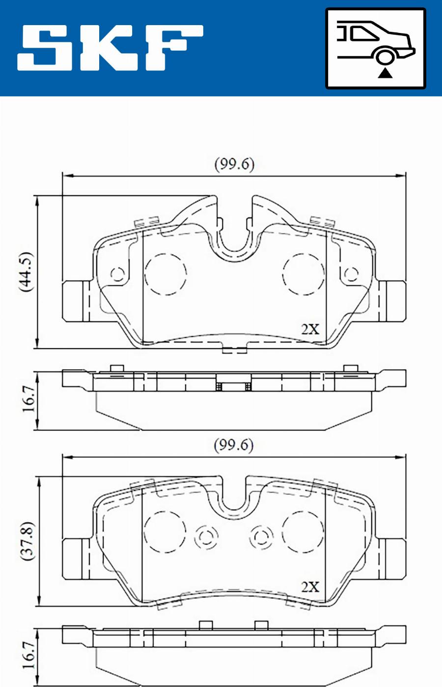 SKF VKBP 90124 - Гальмівні колодки, дискові гальма autozip.com.ua