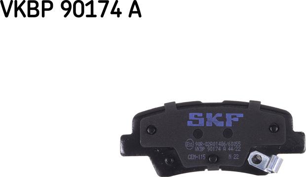 SKF VKBP 90174 A - Гальмівні колодки, дискові гальма autozip.com.ua