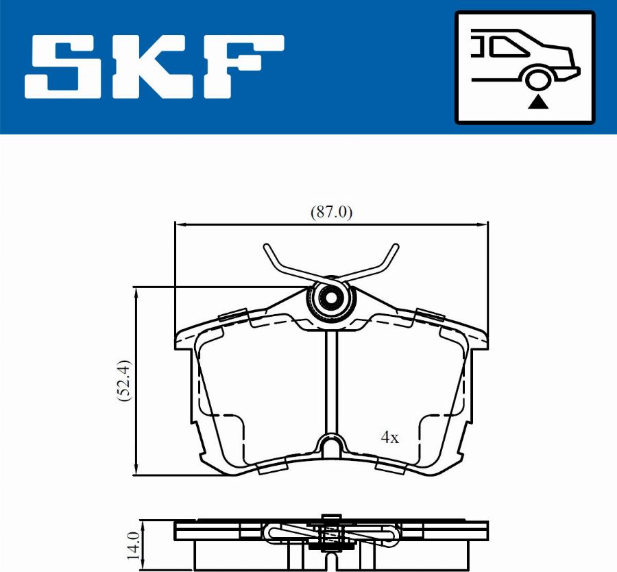 SKF VKBP 90897 A - Гальмівні колодки, дискові гальма autozip.com.ua