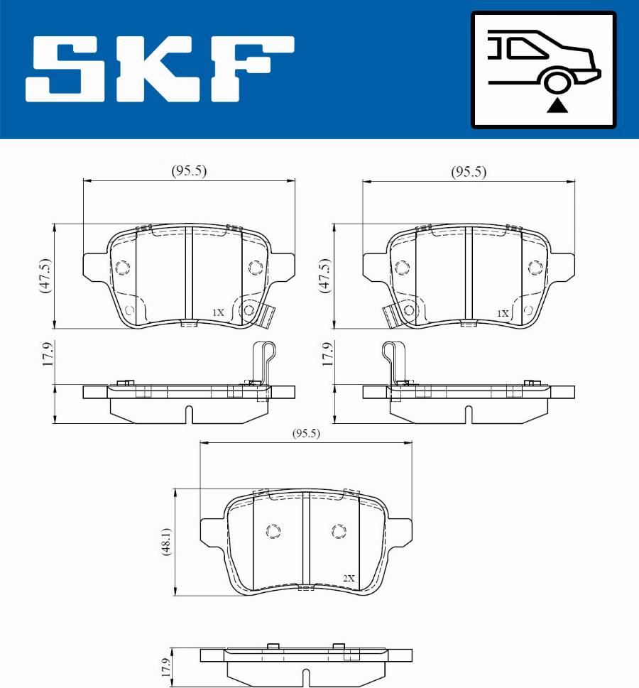 SKF VKBP 90846 A - Гальмівні колодки, дискові гальма autozip.com.ua