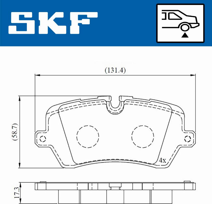 SKF VKBP 90396 - Гальмівні колодки, дискові гальма autozip.com.ua