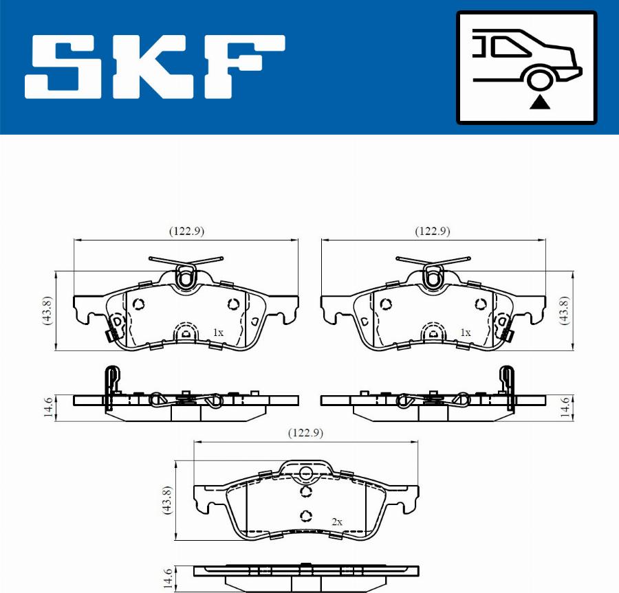 SKF VKBP 90368 A - Гальмівні колодки, дискові гальма autozip.com.ua