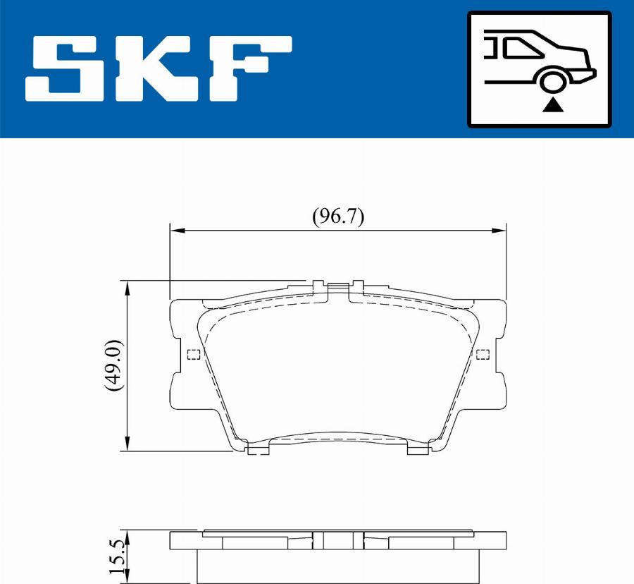 SKF VKBP 90307 - Гальмівні колодки, дискові гальма autozip.com.ua