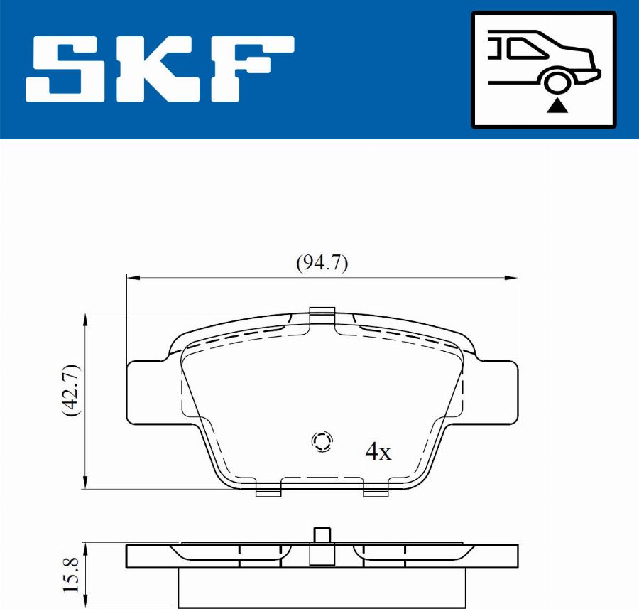 SKF VKBP 90315 - Гальмівні колодки, дискові гальма autozip.com.ua