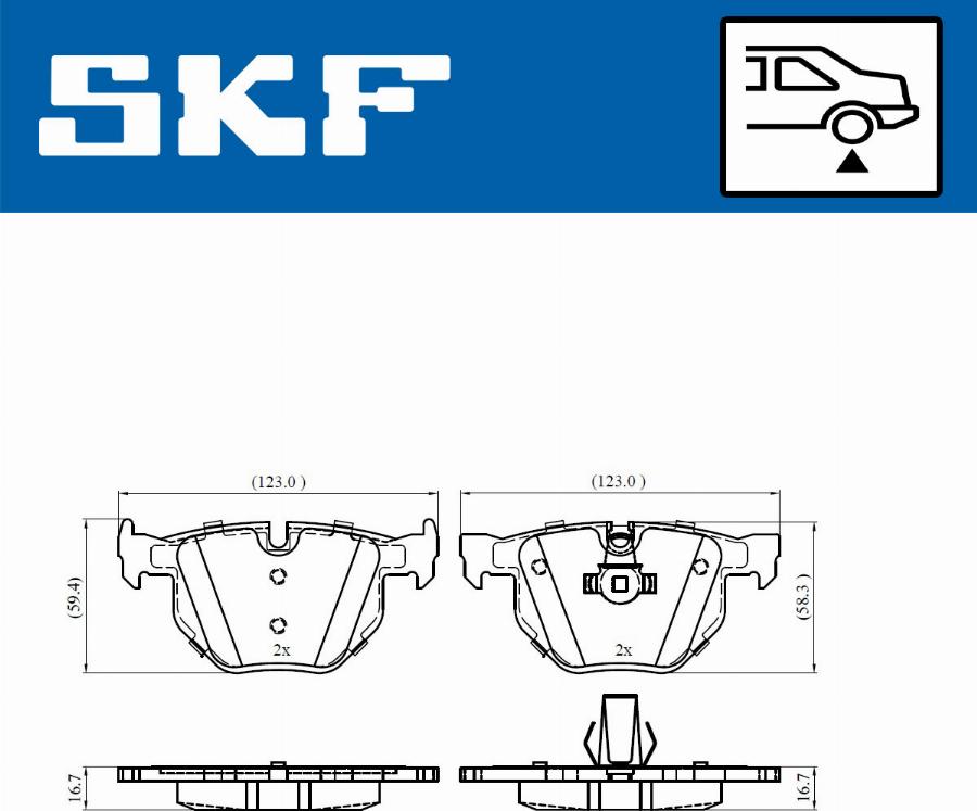 SKF VKBP 90316 - Гальмівні колодки, дискові гальма autozip.com.ua