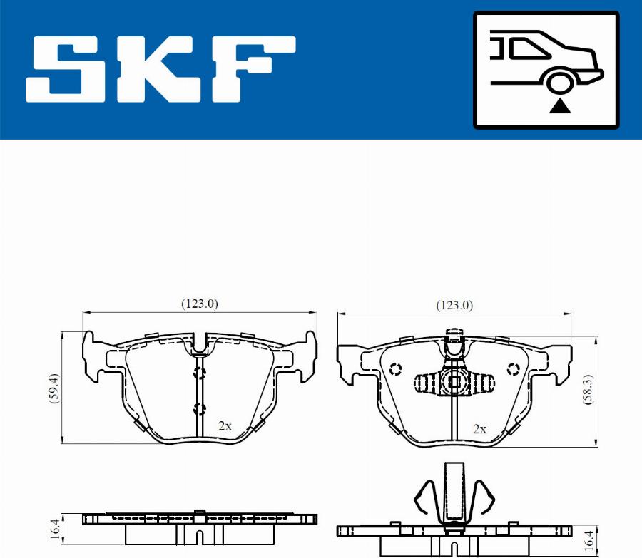 SKF VKBP 90372 - Гальмівні колодки, дискові гальма autozip.com.ua
