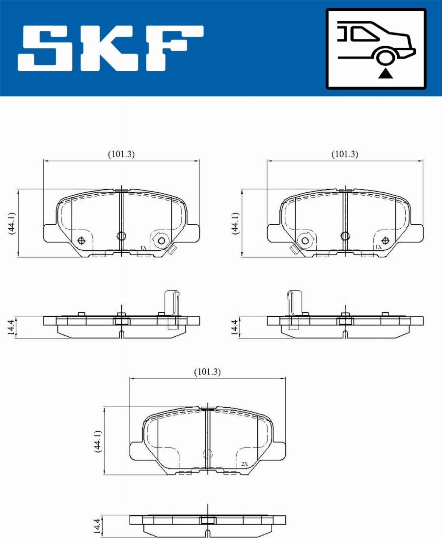 SKF VKBP 90253 A - Гальмівні колодки, дискові гальма autozip.com.ua