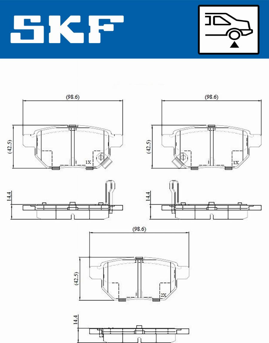 SKF VKBP 90282 A - Гальмівні колодки, дискові гальма autozip.com.ua