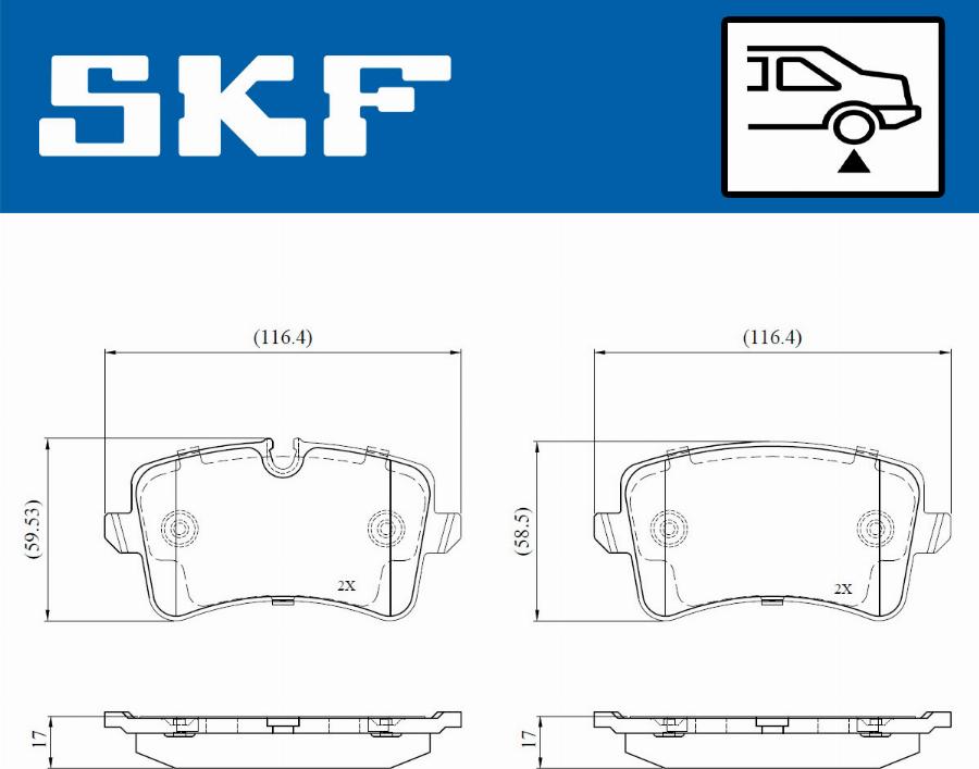 SKF VKBP 90792 E - Гальмівні колодки, дискові гальма autozip.com.ua